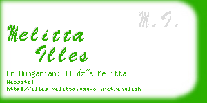 melitta illes business card